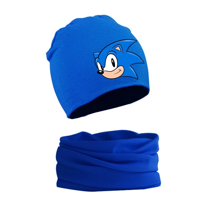 Bonnet Sonic Tricoté Chaud – Bleu, Taille Unique, Protection Sport D'hiver Pour Ados